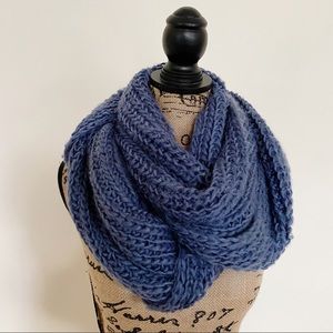 Big Chunky Slate Blue Cozy and Soft Infinity Scarf bought in Italy